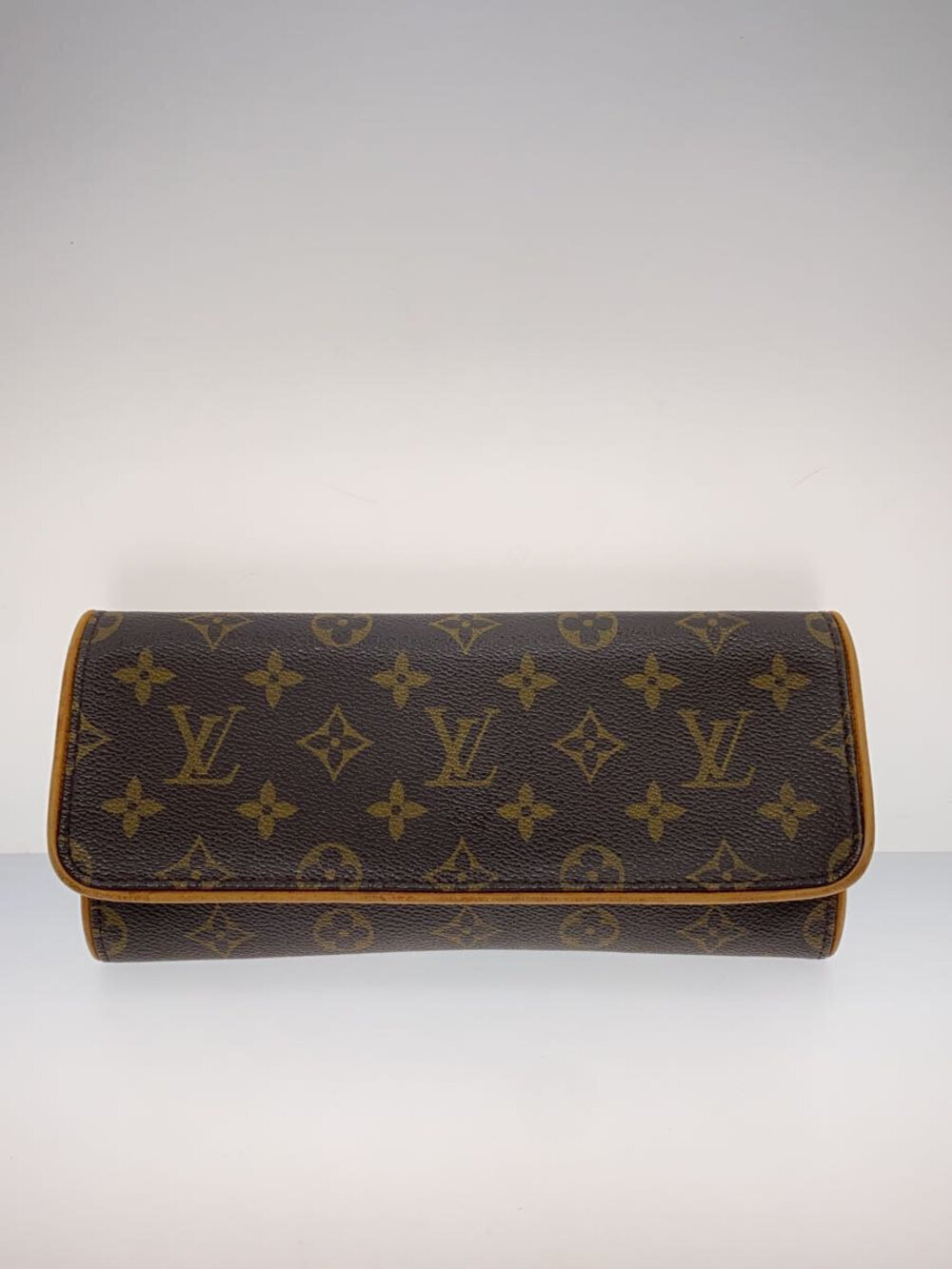 LOUIS VUITTON Pochette Twin Monogram Canvas Brown
